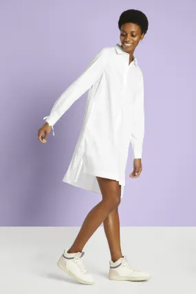 Abito camicia midi effetto stropicciato