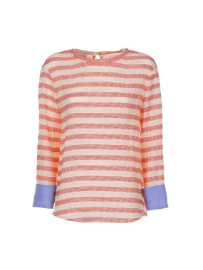 BLUSA ALYSI IN COTONE A RIGHE