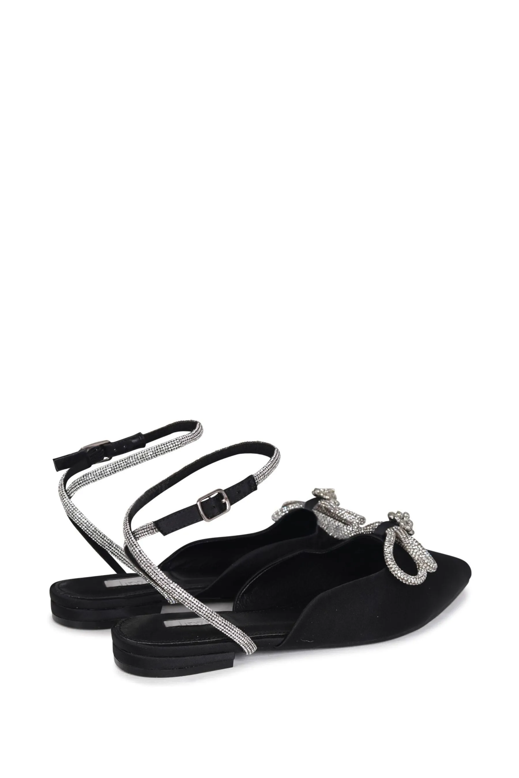 Linzi Mayla - Satin - Sabot bassi con Fiocco strass