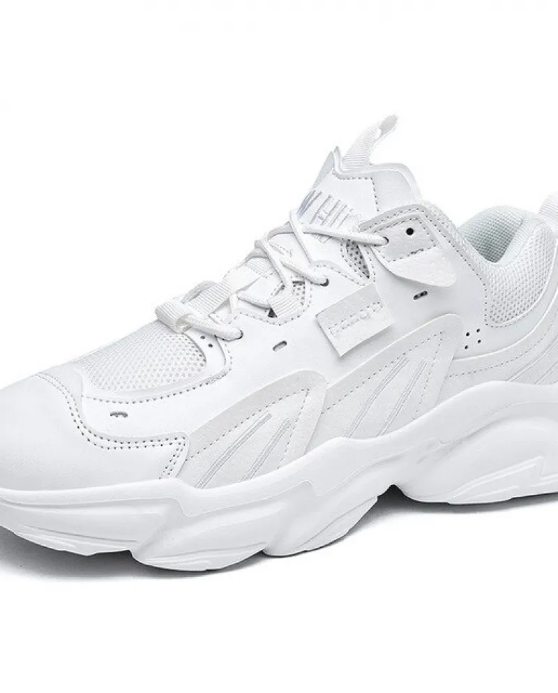 Scarpe da ginnastica da uomo per esterno Uomo Comodo Breathbale Lace Up Mesh Running Scarpe con fondo spesso Scarpe casual da pa